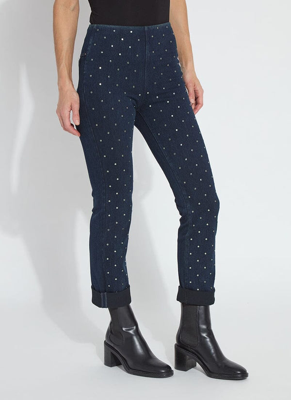 Lyssé Studded Boyfriend Denim Curvy Indigo