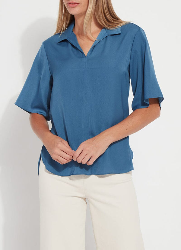 lyssé Telia Cropped Pull On Top Coral Rose