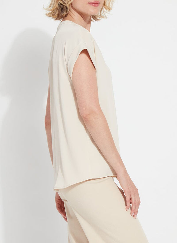 Lyssé Tempo Short Sleeve Shirt Light Almond
