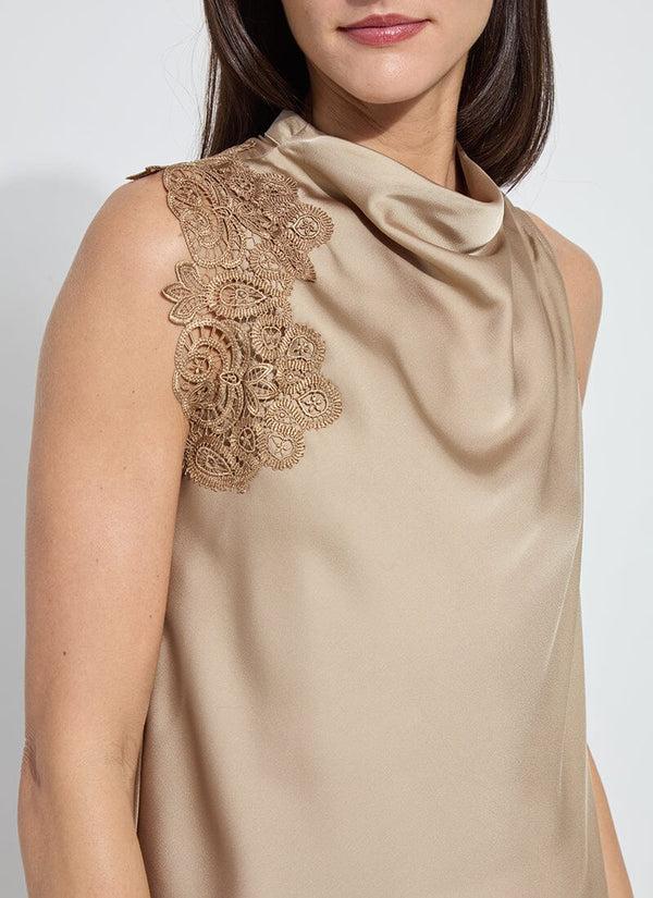Lyssé Teresa Guipure Lace Trim Shell Blond Wood