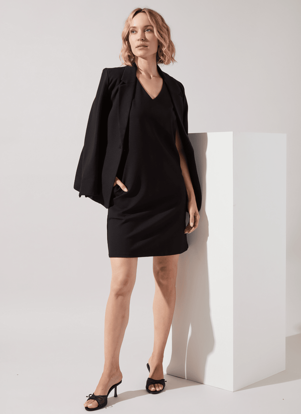 lyssé The Perfect A-Line Ponte Dress Black