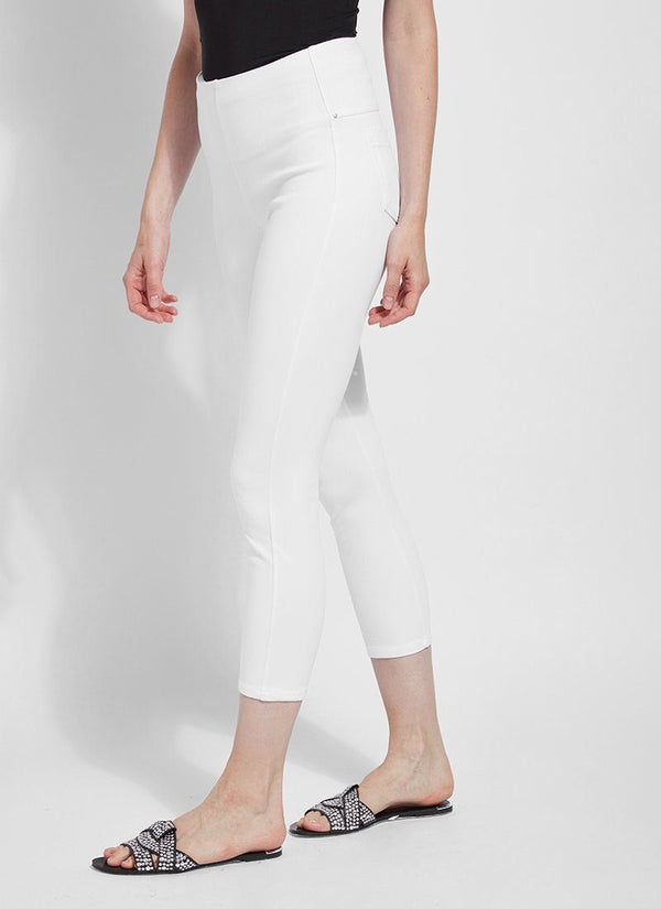 lyssé Toothpick Denim Crop Curvy White