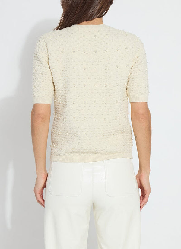 Lyssé Valentina Pearl Short Sleeve Sweater Black