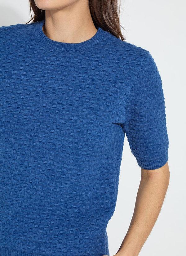Lyssé Valentina Short Sleeve Sweater French Blue
