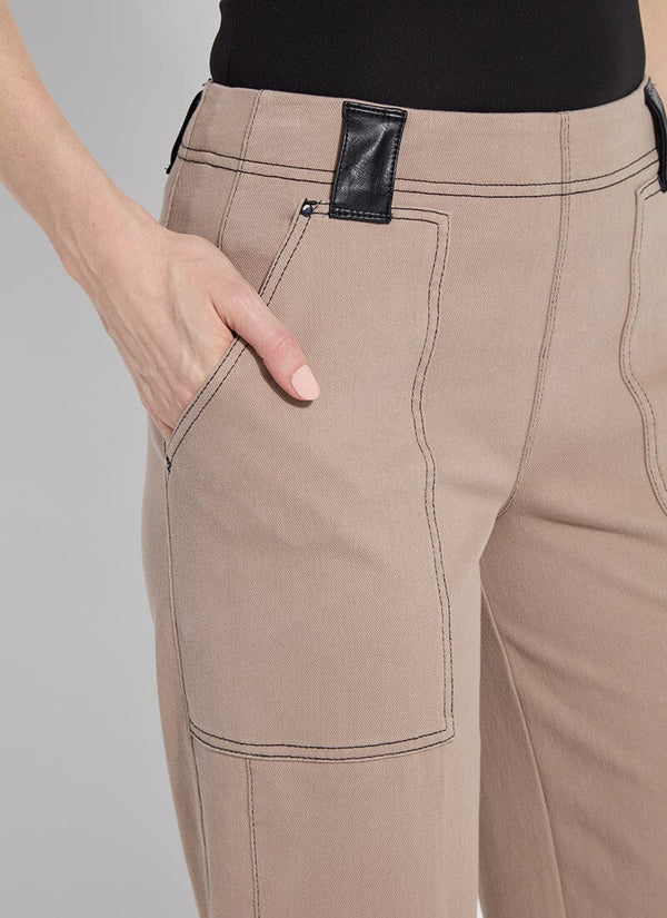 Lyssé Valerie Wide Leg Crop Denim Timeless Taupe