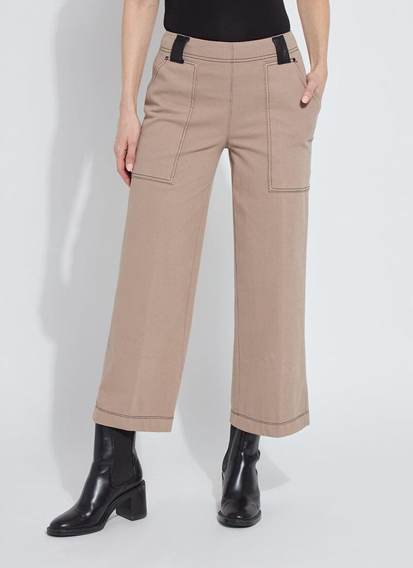lyssé Valerie Wide Leg Crop Denim Timeless Taupe