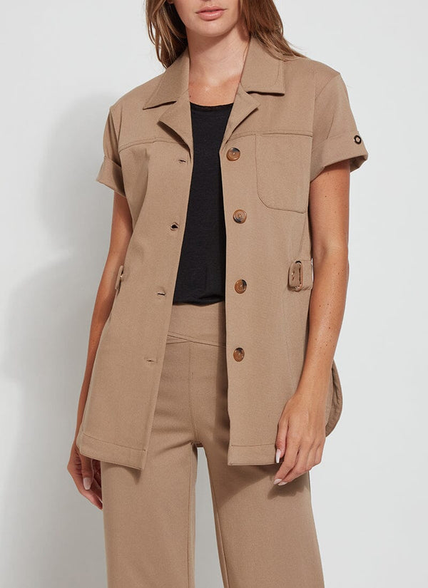 lyssé Valley Elasticated Waist Jacket Pecan