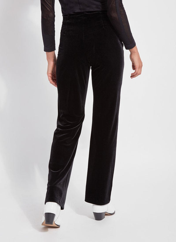 Lyssé Velvet Pant Curvy Black