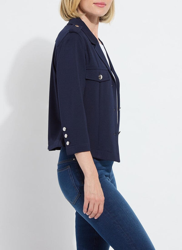 Lyssé Veronica Ponte Crop Blazer True Navy