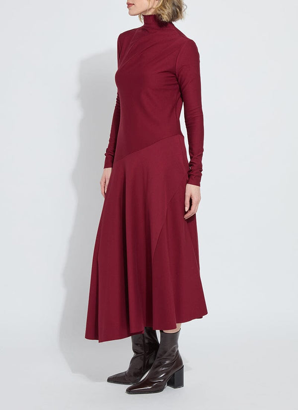 Lyssé Yaritza Asymmetrical Maxi Dress Red Night