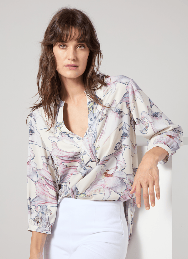 lyssé Yola Pull on Blouse French Bouquet