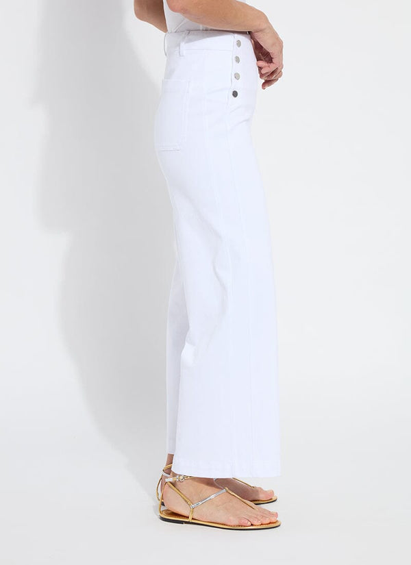 Lyssé Mallory Sailor Hi Waist Wide Leg Denim (28" Inseam) White