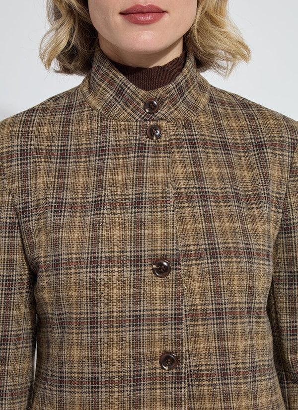 Lyssé Marceline Convertible Collar Blazer Brit Brushed Plaid