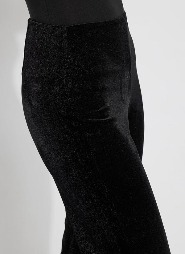 Lyssé Metallic Foil Velvet Pant (Plus Size) (31.5" Inseam) Black