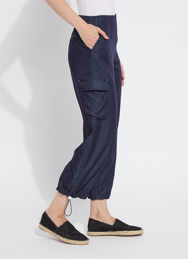 Lyssé Monique Tailored Cargo (26" Inseam) Solid Indigo