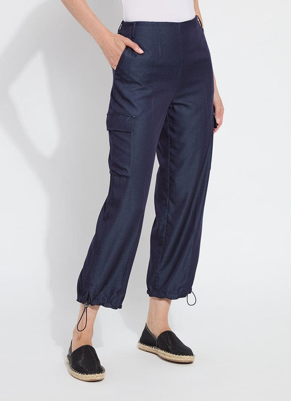 lyssé Monique Tailored Cargo (26" Inseam) Solid Indigo