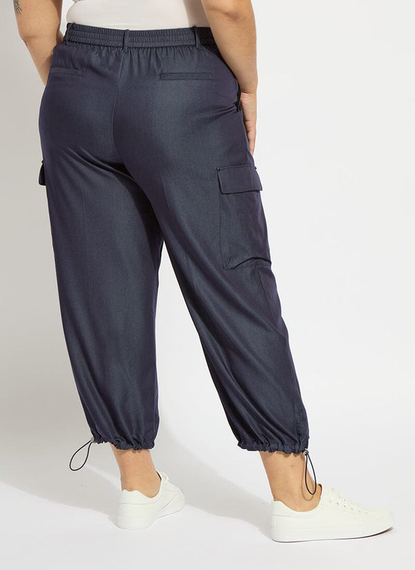 Lyssé Monique Tailored Cargo (Plus Size 26" Inseam) Solid Indigo