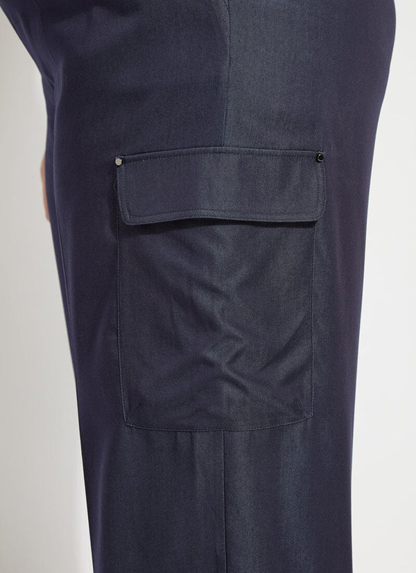 Lyssé Monique Tailored Cargo (Plus Size 26" Inseam) Solid Indigo