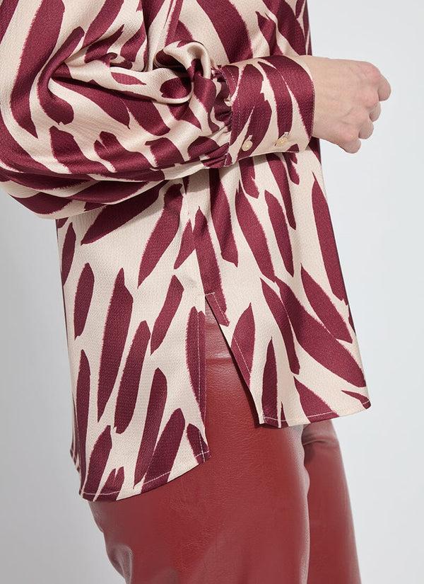 Lyssé Naila Raglan Neckline Detail Blouse Autumn Leaf