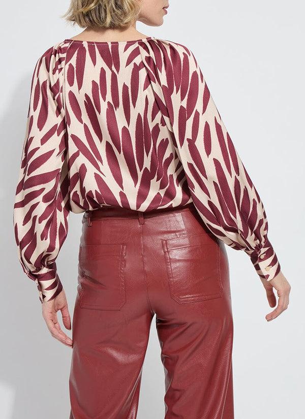 Lyssé Naila Raglan Neckline Detail Blouse Autumn Leaf