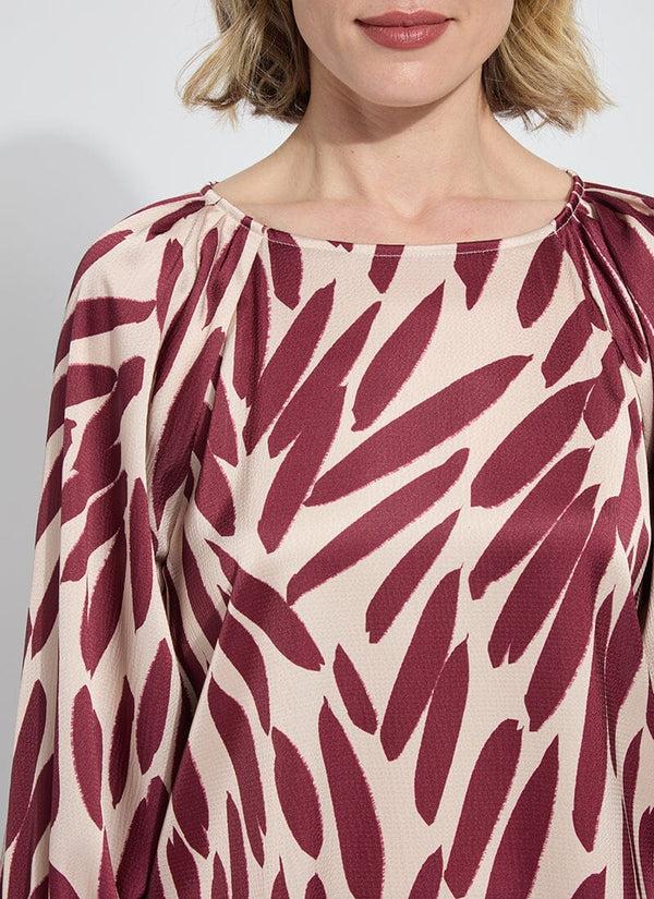 Lyssé Naila Raglan Neckline Detail Blouse Autumn Leaf