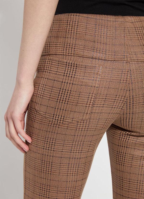 Lyssé Neoprene Baby Bootcut (32" Inseam) Warm Brown Plaid