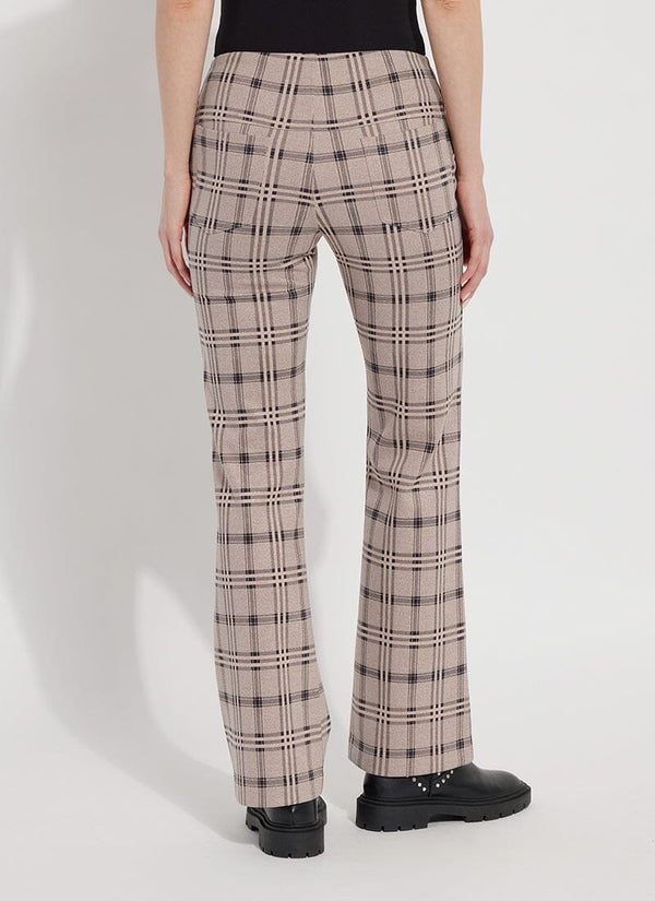 Lyssé Neoprene Baby Bootcut (32" Inseam) Warm Brown Plaid