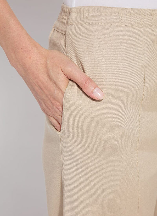 Lyssé Nixie Drawstring Linen Wide Leg Pant (27" Inseam) Linen