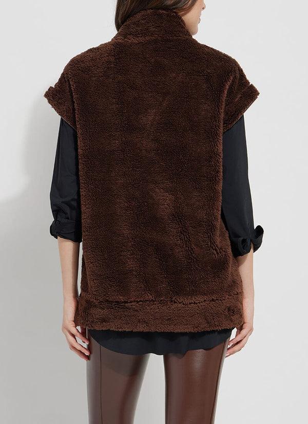Lyssé Nola Sherpa Sleeveless Sweatshirt Cocoa Powder