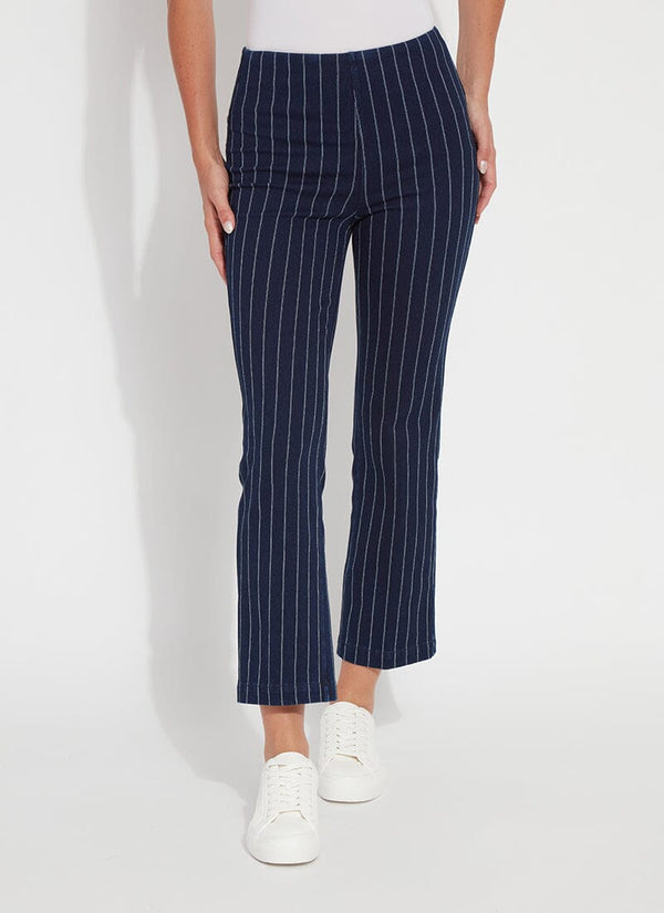 Lyssé Patterned Baby Bootcut (27" Inseam) Midtown Black Pinstripe