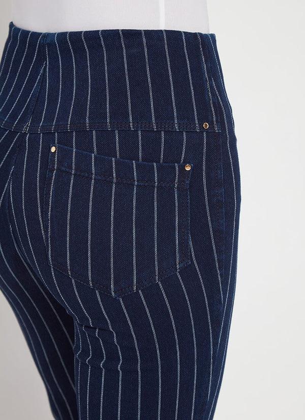 Lyssé Patterned Baby Bootcut (27" Inseam) Midtown Black Pinstripe