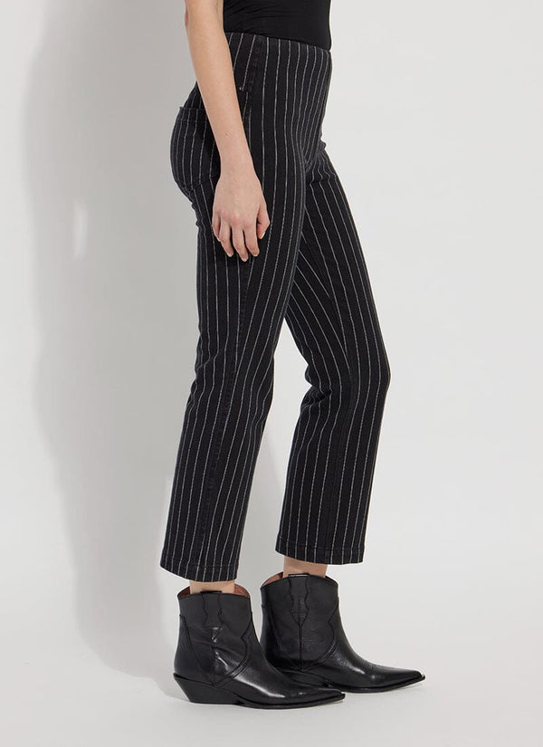 Lyssé Patterned Baby Bootcut (27" Inseam) Midtown Black Pinstripe