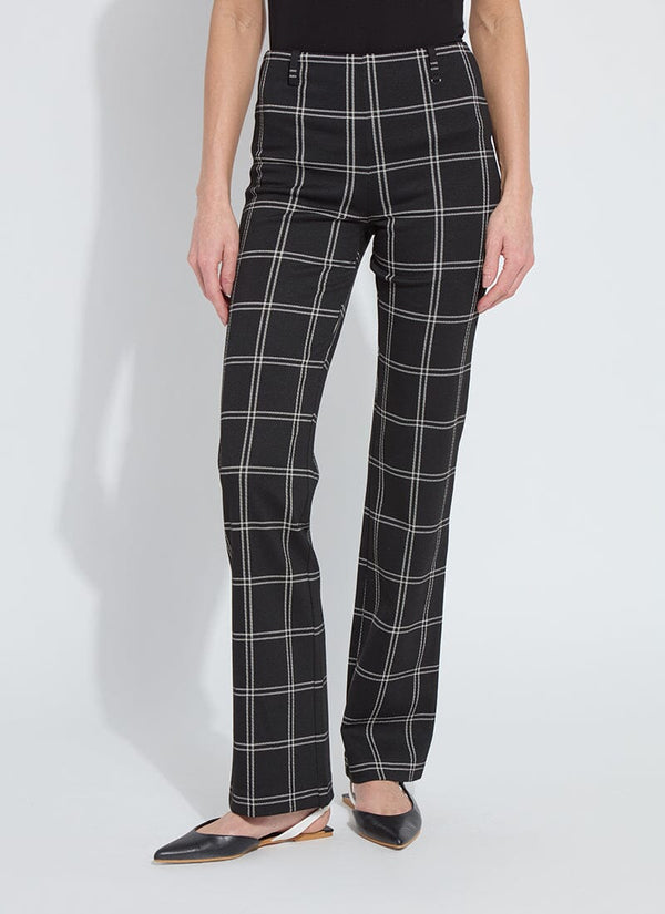 lyssé Patterned Baby Bootcut (33 Inseam) Coastal Windowpane