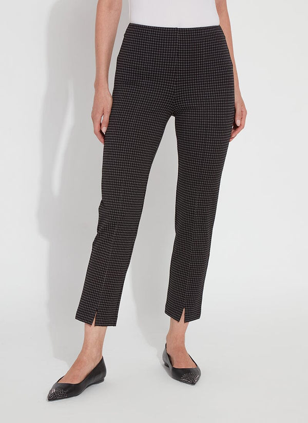 lyssé Patterned Wisteria Ankle Pant (26.5" Inseam) Chic Grid