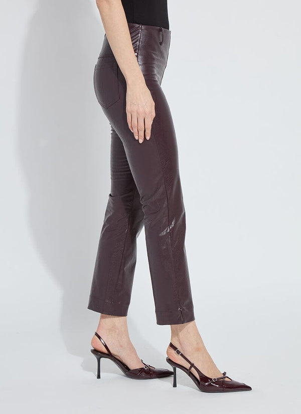 Lyssé Percy Ankle Baby Boot Vegan Pant (27 Inseam) Pinot Noir