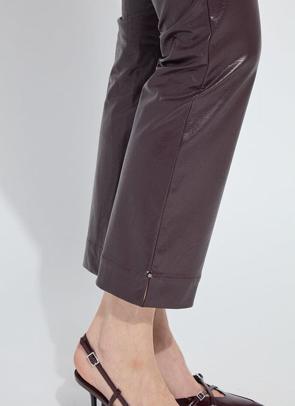 Lyssé Percy Ankle Baby Boot Vegan Pant (27 Inseam) Pinot Noir