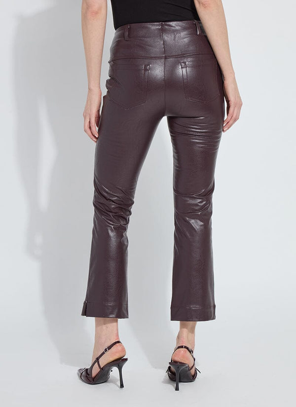 Lyssé Percy Ankle Baby Boot Vegan Pant (27 Inseam) Pinot Noir