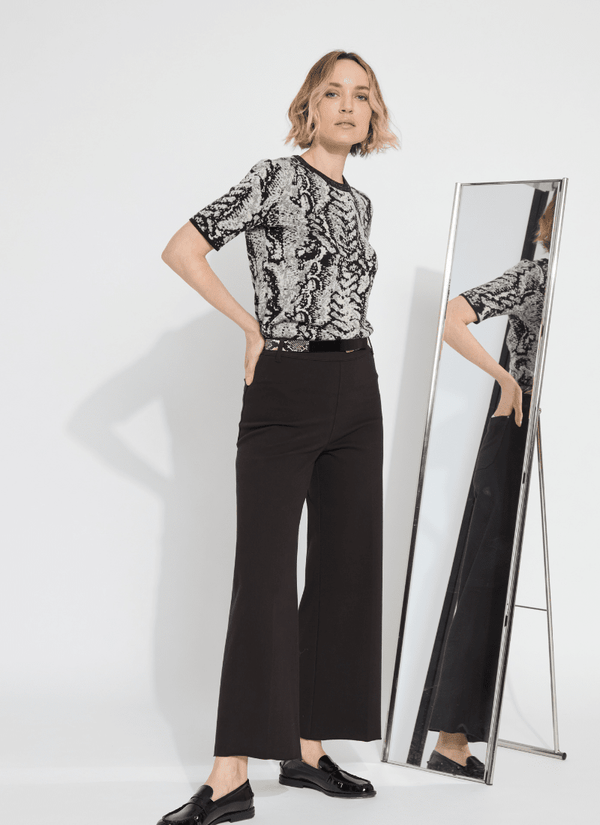 Lyssé Preston Knit Sweater Metallic Cable Appearance