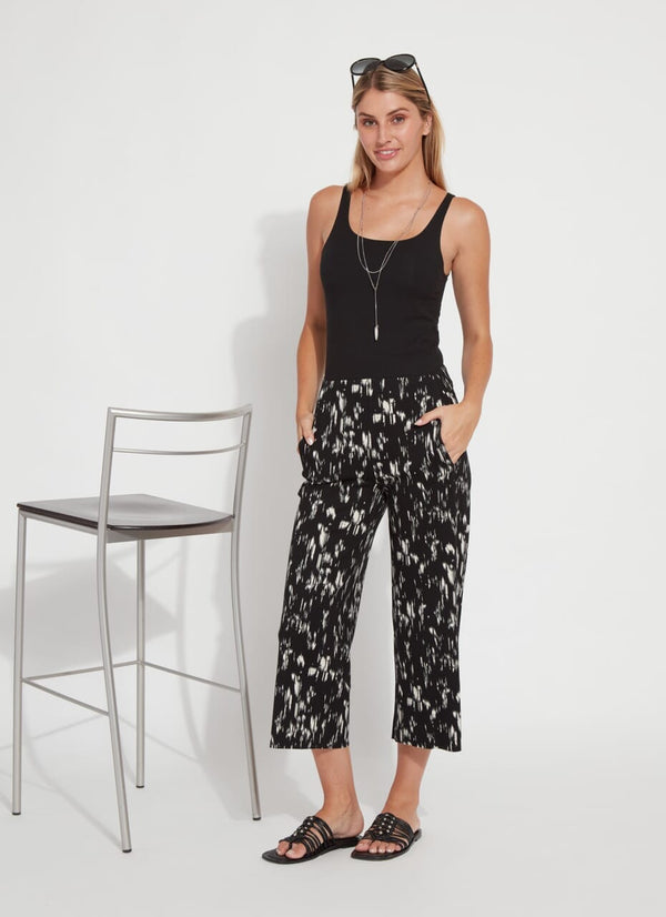 Lyssé Printed Aries Wide Leg (24" Inseam) Black Shades