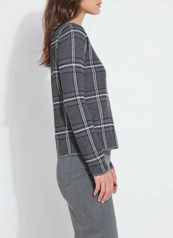 Lyssé Priscilla Embellished Sweater Soft Winter Plaid