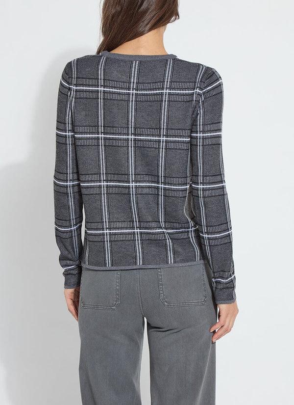 Lyssé Priscilla Embellished Sweater Soft Winter Plaid