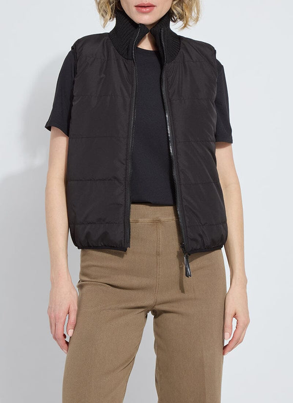 Lyssé Prudence Reversible Puffer Sweater Vest Black