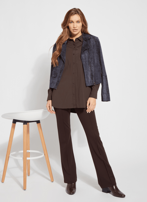 Lyssé Schiffer Button Down - Double Espresso Double Espresso