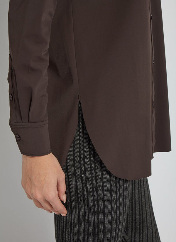 Lyssé Schiffer Button Down - Double Espresso Double Espresso