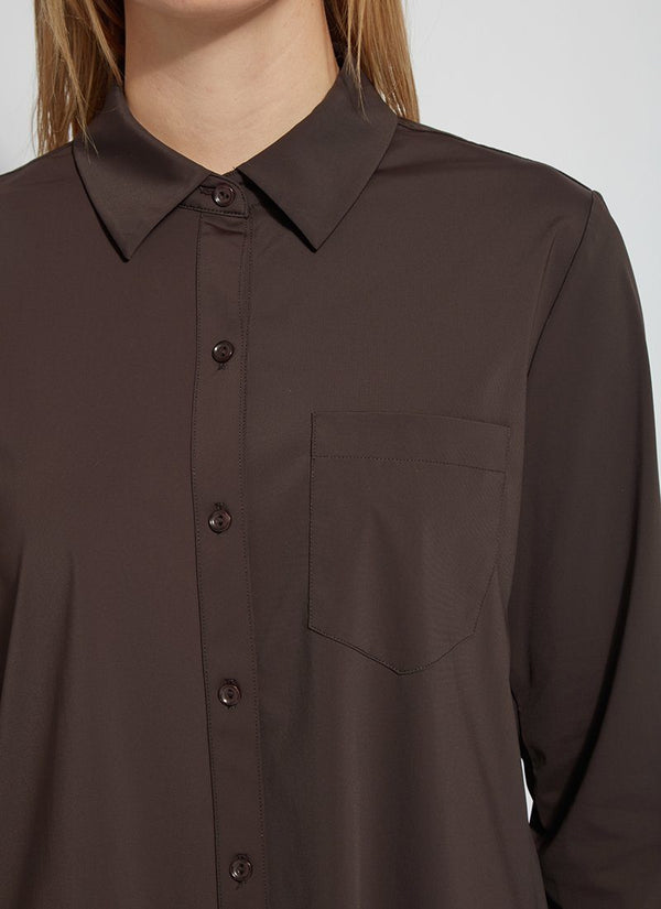 Lyssé Schiffer Button Down - Double Espresso Double Espresso