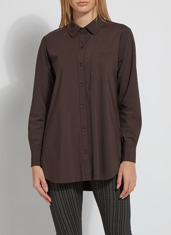 lyssé Schiffer Button Down - Double Espresso Double Espresso