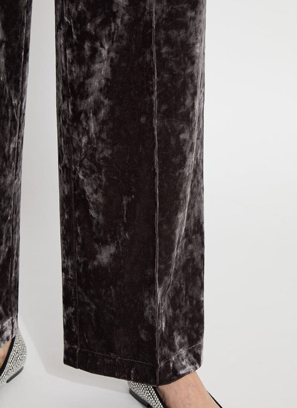 Lyssé Shay Crushed Velvet Suit Pant (30" Inseam) Lux Camel