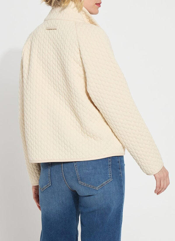 Lyssé Sol Quilted Cable Jacket (Plus Size) Panna Cotta