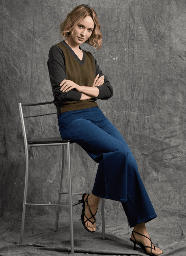 Lyssé Sylvie Wide Leg Premium Denim (28 Inseam) Indigo Black