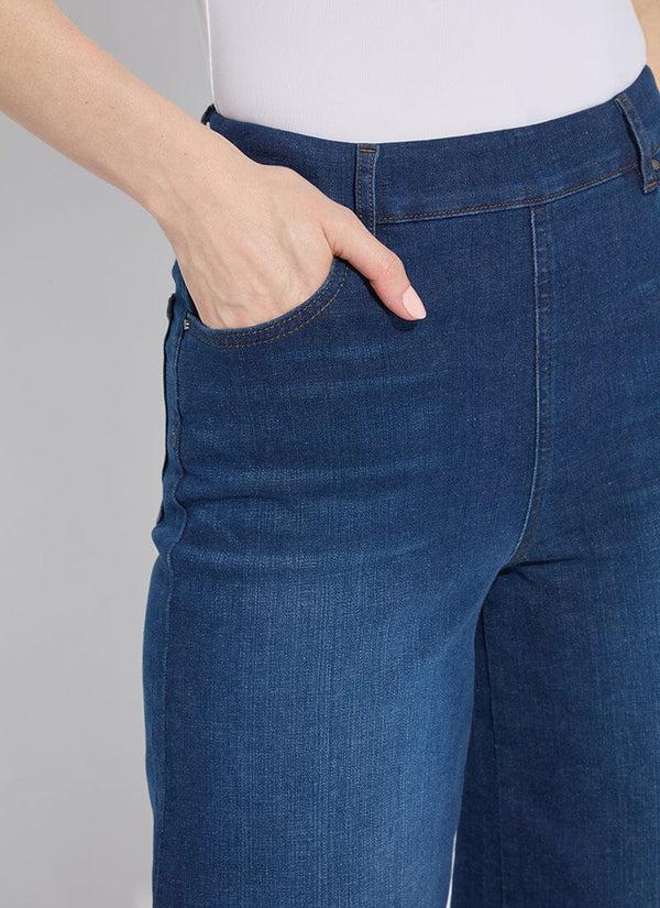 Lyssé Sylvie Wide Leg Premium Denim (28 Inseam) Indigo Black